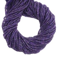 Perles de pierres précieuses en améthyste facettées de 2 à 2,5 mm en forme de boîte pour la fabrication de bijoux