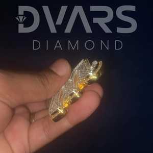 Estrella polvo joyería fina elegante lujo diseño personalizado M letra Iced clásico 925 plata esterlina chapado en oro GRA diamante colgante - Product Image 4