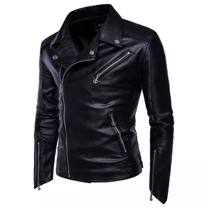 Vente en gros de veste de motard en cuir pour hommes à la mode de style luxe en cuir de vachette original et veste de moto respirante pour hommes - Product Image 3