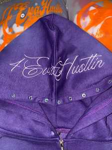 Ventes en gros de sweats à capuche pour femmes, streetwear d'hiver, personnalisés, en coton délavé au soleil, doublés de polaire, imprimés, avec pierres précieuses en cristal, fermeture éclair - Product Image 6