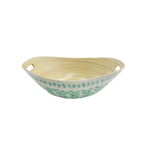Vente en gros à bas prix de bol à salade en bambou filé avec nacre Design unique pour la décoration intérieure et les ustensiles de cuisine du Vietnam - Product Image 5