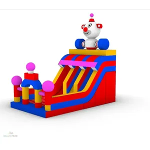 Tobogán Inflable Gigante Comercial para Exteriores con Diseño de Payaso en 3D, Doble Carril, PVC, Equipo de Juegos Inflables para Parques de Diversiones - Product Image 4