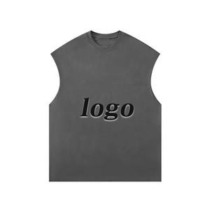 100% Cotton Sleeveless <b>T</b>-<b>shirts</b> Wholesale Tank Top <b>Men</b> High Quality <b>T</b> <b>Shirt</b> Custom Running Singlets for <b>Men</b> - Product Image 1