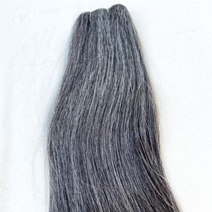 Extensiones de Cabello Remy Indio Rizado Gris Natural de Alta Calidad, con Doble Trama a Máquina, Color Claro, Puntas Dobles - Product Image 5