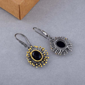 Boucles d'oreilles de créateur éblouissantes filles femmes Quartz fumé naturel pierres précieuses solide 925 en argent Sterling lunette réglage bijoux fins perle - Product Image 2