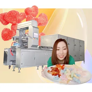 Linha de produção automática completa de doces gomosos para cachorro-barriga gelatinosa