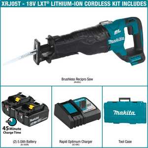 18V LXT Lithium-Ion Brushless Cordless Recipro Saw <b>Kit</b> Battery-Powered for Industrial & <b>DIY</b> Wood and Metal Saws - Product Image 5