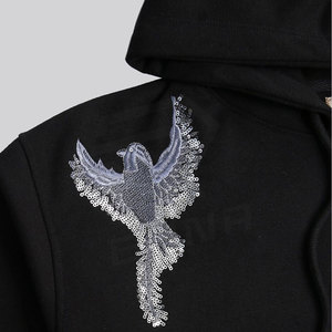 Sudadera con Capucha Personalizada de Fabricante, Estilo Casual Vintage, con Parches Bordados, para Hombre, Cómoda, Tallas XS-6XL, Técnica de Estampado Suave, Color Sólido - Product Image 4