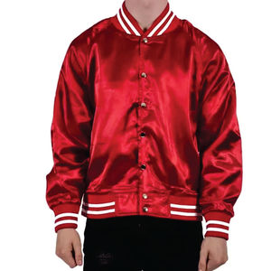 Blouson d'aviateur en satin personnalisé Blazers d'hiver de haute qualité, respirants, imperméables, écologiques et brodés pour hommes - Product Image 5