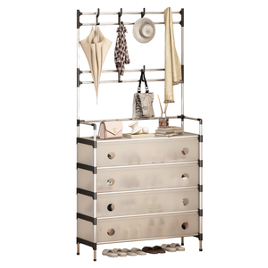 Zapatero Metálico Convertible que Ahorra Espacio, Mueble Zapatero Multicapa Antipolvo, Suministro de Muebles Modernos para Dormitorio - Product Image 3