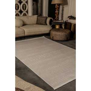 Alfombra Moderna Beige Netline CN020, 100% Acrílica, No Desprende Pelusa, Fácil de Limpiar, Duradera para Dormitorio, Estudio, Niños - Home Depot - Product Image 3