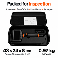Ultra-fin 4,0 mm 210 °   Boroscope articulé 1080P avec écran de 5 pouces pour inspection automobile de précision
