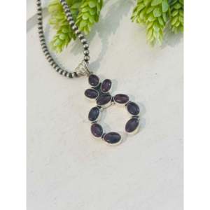 Pendentif artisanal en huître épineuse violette du sud-ouest et argent sterling avec serti clos - Product Image 4