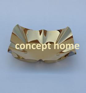 Plato de Frutas Creativo de Diseño Ins, Hecho a Mano en Acero Inoxidable, Ecológico, Duradero, Multiusos, Base para Tazón de Dulces con Forma de Hoja de Loto - Product Image 1