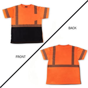 Vêtements de sécurité routière haute visibilité T-shirts à manches courtes réfléchissants personnalisés T-shirt de sécurité réfléchissant - Product Image 3