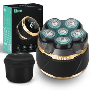 Afeitadora Eléctrica Recargable de Doble Cuchilla Rotatoria, Impermeable, Kit de Afeitado para Hombre, para Afeitar el Cuerpo y la Cara, IPX7 - Product Image 1