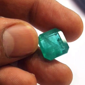 Esmeralda de Zambia natural 14mm Corte Asscher 13,85 Cts Lote Iroc Ventas Alta calidad Rashi Ratan Panna May birthstone US $887 por esto - Product Image 3