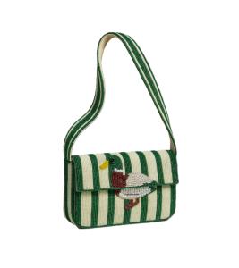 Sac à main de soirée bohème pour femmes indiennes, fait à la main, avec cadre carré en pierre, perles de haute qualité, brillant - Product Image 4