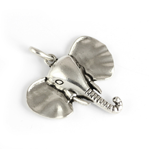 Gran cabeza de plata elefante selva vida silvestre Animal hecho a mano collar encantos para hacer colgante de mascota hallazgos y componentes de joyería - Product Image 3