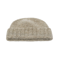 MONECO Bonnet d'hiver unisexe en laine de mouton de Mongolie 100% biologique, marron, tricoté plat, ajustable, pour adultes, usage quotidien, personnalisable, vente en gros