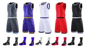 Vente en gros de vêtements de sport en polyester 100% personnalisés uniformes de basket-ball pour hommes respirants logo de haute qualité sublimé aux États-Unis bon marché - Product Image 5