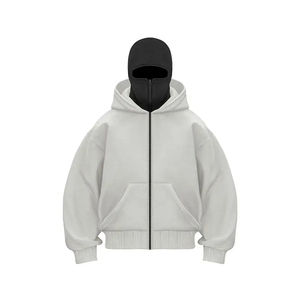 Sweat-shirts à capuche surdimensionnés pour hommes, coupe ample, 100% coton, couleur unie, vêtements d'hiver de qualité supérieure - Product Image 2