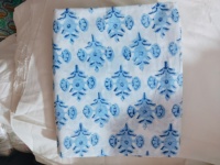 Housse de rideau occultante artisanale en toile légère tissée à la main, imprimée à la main, motif floral, en coton, pour décoration intérieure, style indien
