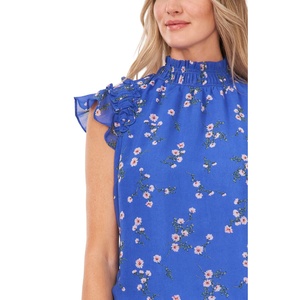 Camicetta Floreale CeCe con Maniche a Volant, Taglia Media, Elegante in Chiffon con Logo Ricamato Rosa Inglese e Decorazione in Pizzo, XL per Ufficio - Product Image 3