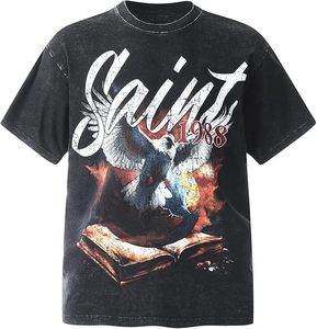 Nouvel arrivage d'été en gros T-shirt de designer de haute qualité délavé à l'acide en coton avec impression numérique T-shirt uni pour hommes - Product Image 3