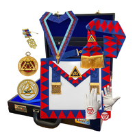 Ensemble de Regalia pour Maîtres Maçons de la Grande Loge de Londres, Étui pour Tablier en Tissu Doux Brodé, Bijou de Poitrine de Qualité Supérieure et Durable, OEM