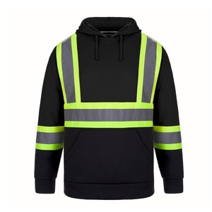 Vêtements de sécurité réfléchissants à haute visibilité, veste d'hiver pour agent de sécurité, sweat à capuche haute visibilité pour homme, sweat à capuche de sécurité, vêtements de travail, construction - Product Image 1