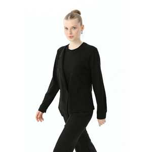 Sudadera de punto para mujer con detalle de chaqueta 31441SWT - Product Image 3