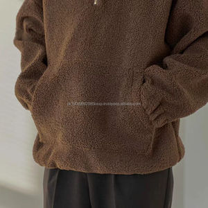 heavyweight thick couple's Polar fleece hoodie men's half zip drop shoulder casual versatile retro hoodie jacket - Product Image 2