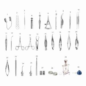 Juego de eliminación de cuerpo extraño oftálmico de acero inoxidable de alta calidad, 30 piezas, juego de Trasplante de córnea, oftalmología por Shu & Co - Product Image 1
