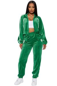 Conjunto de Chándal Personalizado con Pedrería, Pantalones Acampanados y Sudadera Oversize Estilo Urbano - Product Image 3