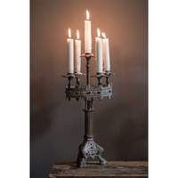 Bougeoir Votif Vintage Couleur Argent Gravé Design Décoratif Maison Mariage Centre de Table Pilier Forme Cône Candélabre