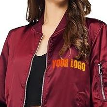 Chaqueta bomber acolchada para mujer con cremallera de talla grande transpirable satén contraste tarifa al por mayor diferentes colores chaquetas bomber para mujer - Product Image 6