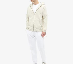 Vêtements basiques en coton mélangé de qualité supérieure pour hommes, coupe ample avec fermeture éclair unie, impression de logo personnalisée, teint en vrac pour l'hiver - Product Image 3