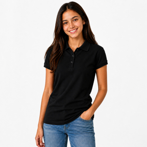 Chemise piqué décontractée unie anti-plis et anti-boulochage à manches courtes pour uniforme scolaire Junior (S-3XL) - Product Image 2