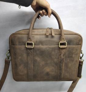 Sacoche pour ordinateur portable en cuir vintage Hunter, élégante et stylée, pour le travail, le bureau, les voyages, sac à bandoulière, usage quotidien, exportateur en gros - Product Image 3