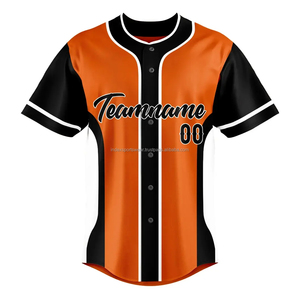 Camisetas de béisbol/softbol unisex para adultos patrón 3D transpirable 100% poliéster con cuello en V bolsillos nombre del equipo personalizado directo digital - Product Image 1