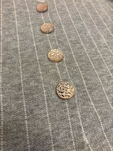Women's Casual V Neck Striped Knitted Vest with Buttons Outer Wear Fabric - Product Image 3