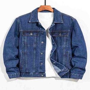 Vestes en jean pour hommes, vêtements de rue décontractés, vintage, déchirées, bleues, noires, grises, coupe ajustée, surdimensionnées, légères, tendance, vêtements de mode - Product Image 2