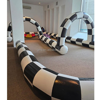 Voitures tamponneuses de haute qualité pour l'extérieur et l'intérieur, piste de course gonflable noire et blanche, jeu interactif pour la location de fêtes