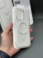 Nouvelle coque de téléphone rigide en PC transparente et durable, non jaunissante, avec une forte force magnétique d'aspiration pour iPhone 15 14 13 Plus Pro Max