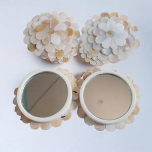 Nueva Producción de espejos de piedras preciosas de nácar blanco Mdf blanco en espejo de nácar para decoración del hogar - Product Image 6