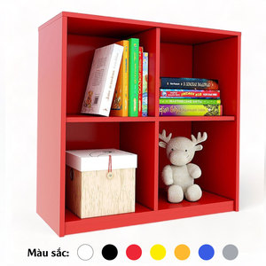 ชั้นวางหนังสือไม้ยางพาราดีไซน์ทันสมัยสำหรับโรงเรียน ห้องนั่งเล่น โรงเรียนอนุบาล ชั้นวาง 4 ช่อง รุ่น KGS018 ขนาด 79x40x82 ซม. สีทาเคลือบ - Product Image 5