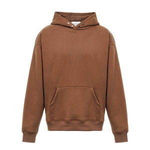 Sweat à capuche à fermeture éclair personnalisé 3D pour hommes Sweatshirts surdimensionnés en coton épais avec épaule tombante et logo brodé pour l'hiver - Product Image 4