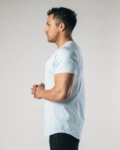 Camisetas de verano 100% de algodón para hombre de alta calidad con 180 gramos de peso logotipo de marca impreso personalizado patrón sólido impresión Digital - Product Image 2