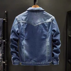 Veste en jean pour homme, coupe ample, tendance, chaude, haut de travail, automne-hiver, doublée en polaire, épaisse, décontractée, tendance, veste de marque - Product Image 2